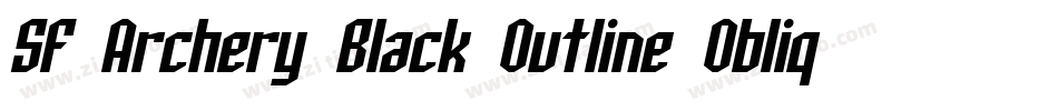 SF Archery Black Outline Oblique字体转换